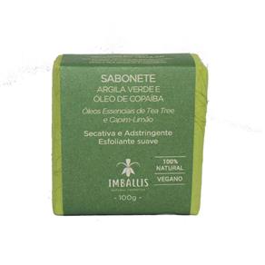 Sabonete De Argila Verde Óleo De Copaíba 100% Natural Vegano