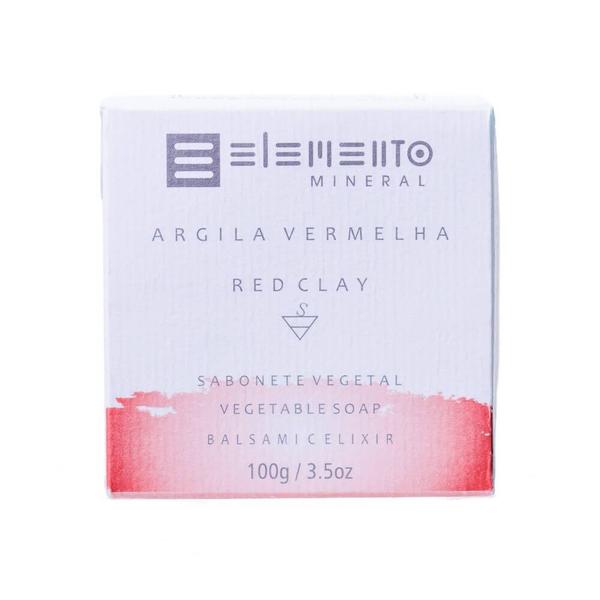 Sabonete de Argila Vermelha Natural 100g Elemento Mineral