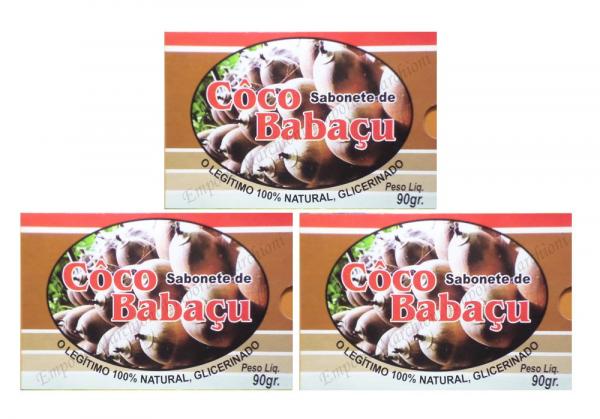 Sabonete de Coco Babaçu 3 Unidades - Incafs