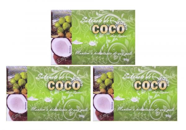 Sabonete de Coco 3 Unidades - Bionatura