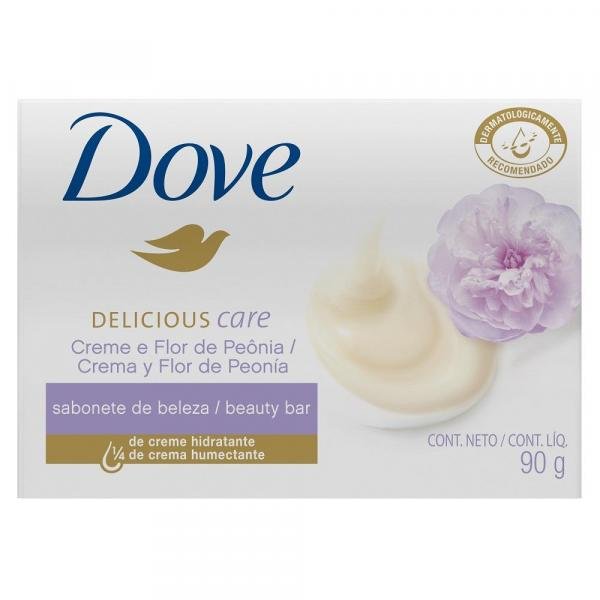 Sabonete Dove Delicious Care Creme e Flor de Peônia 90g