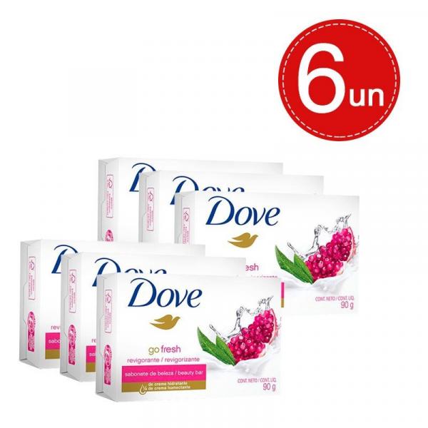 Sabonete Dove Go Fresh Romã 90g - 6 Unidades