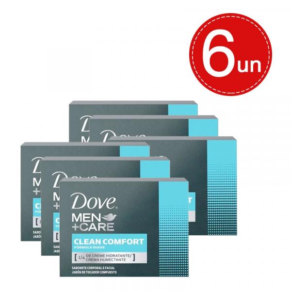 Sabonete Dove Men Care Clean Comfort 90g - Leve 6 Pague 4