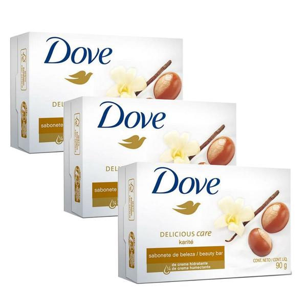 Sabonete Dove Regular Manteiga de Karité 90G C/ 3 Unidades