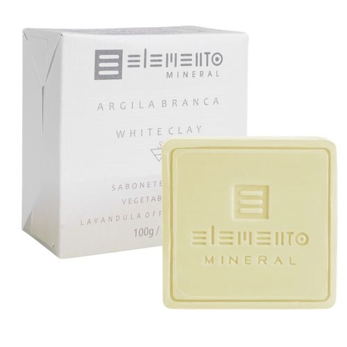 Sabonete Elemento Mineral Argila Branca 100g