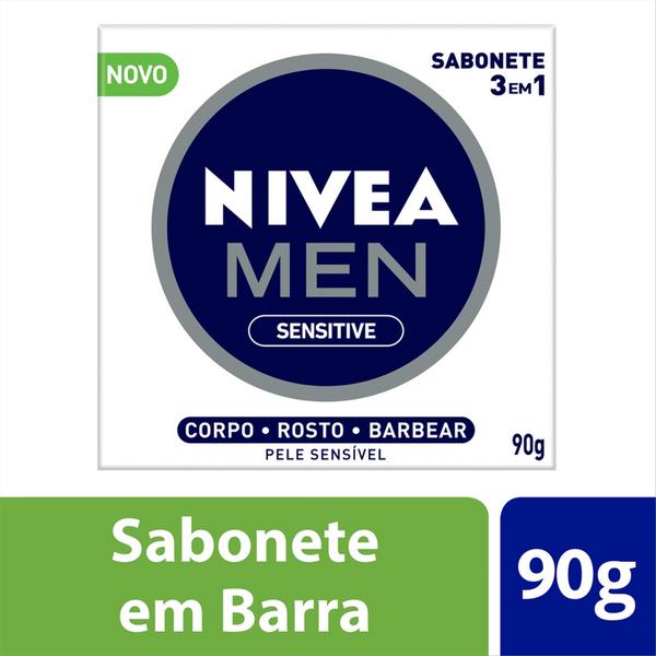 Sabonete 3 em 1 Nivea Men Sensitive 90g - Nivea For Men