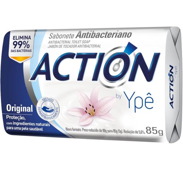 Sabonete em Barra Antibacteriano 85g Action Ypê Original. Elimina 99% das Bactérias. - Ype