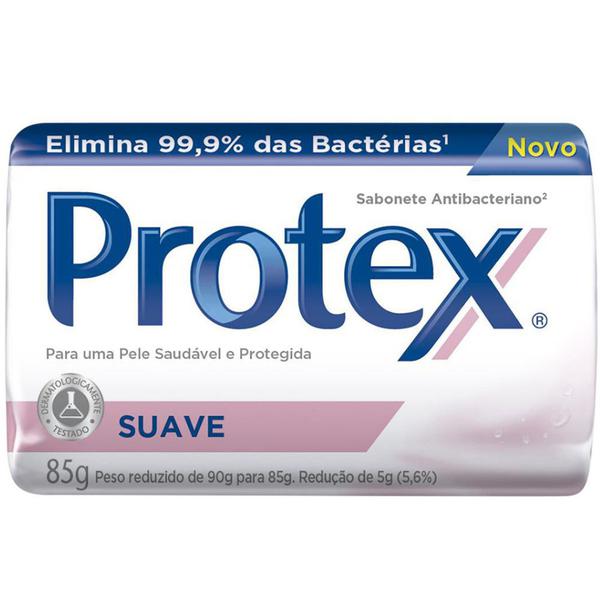 Sabonete em Barra Antibacteriano 85g Protex Suave. Elimina 99,9% das Bactérias. - Colgate