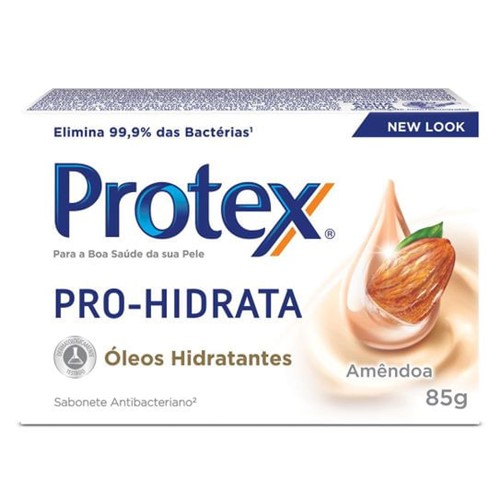 Sabonete em Barra Antibacteriano Protex Pro Hidrata Amêndoa 85g
