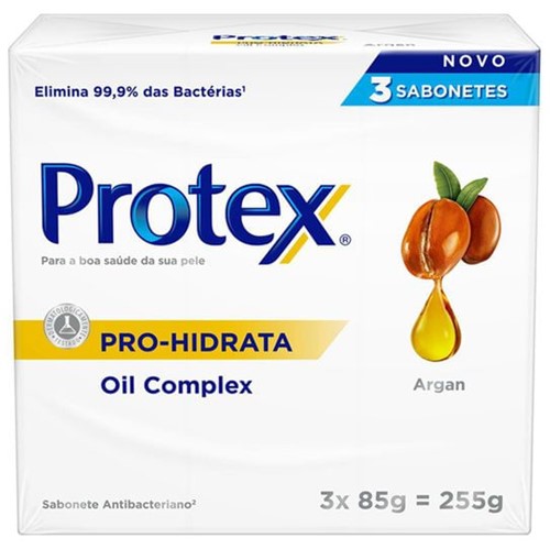Sabonete em Barra Antibacteriano Protex Pro Hidrata Argan 85g Promo 3un C/ Desconto