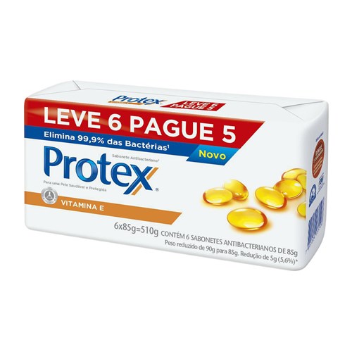 Sabonete em Barra Corporal Protex Vitamina e 85G Leve 6 e Pague 5