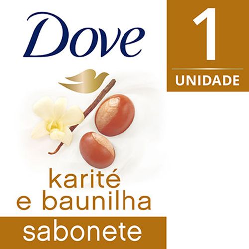Sabonete em Barra Dove Delicious Care Karité e Baunilha 90g SAB DOVE HID 90G-CX KAR e BAUNILHAS