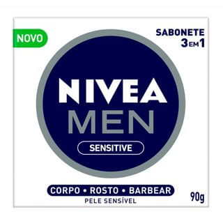 Sabonete em Barra 3 em 1 Nívea – Nivea Men Sensitive 90g