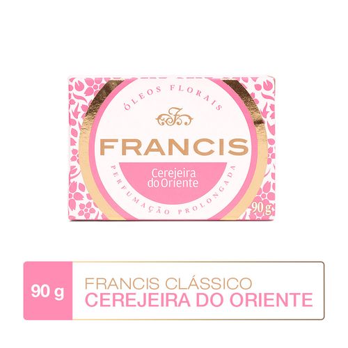 Sabonete em Barra Francis Clássico Rosa 90g Sabonete em Barra Francis Luxo Cerejeira do Oriente Caixa 90 G