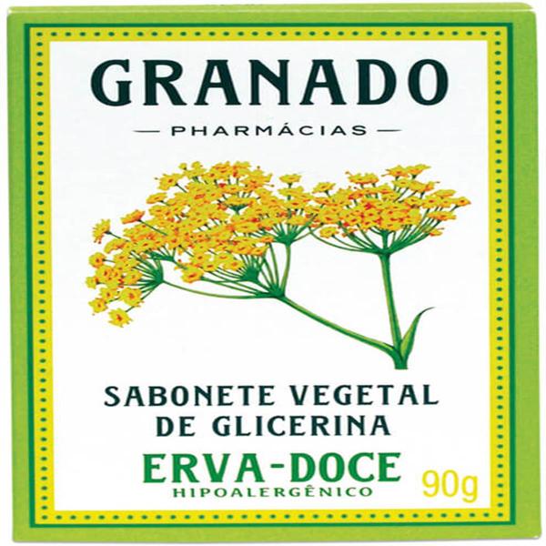 Sabonete em Barra Glicerinado Granado 90g Glicerina Erva Doce - Sem Marca