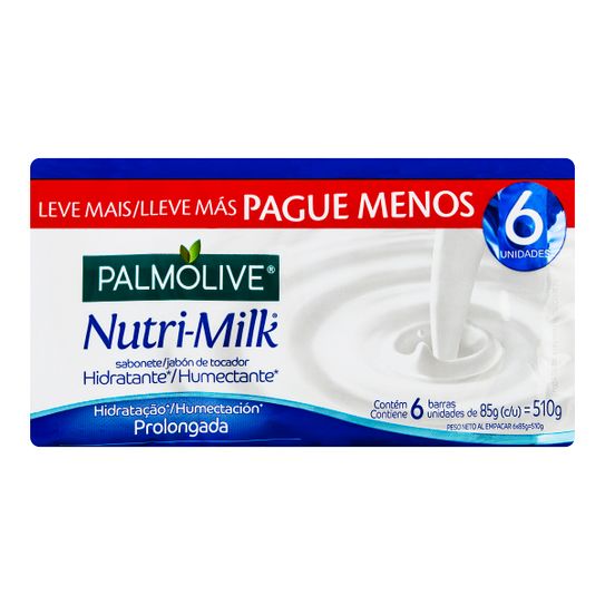 Sabonete em Barra Hidratante Palmolive Nutrimilk 85g Promo Leve 6 Pague 5