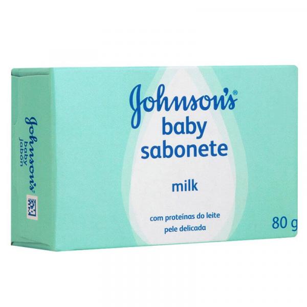 Sabonete em Barra Infantil Johnsons Baby Milk 80g - Johnson e Johnson