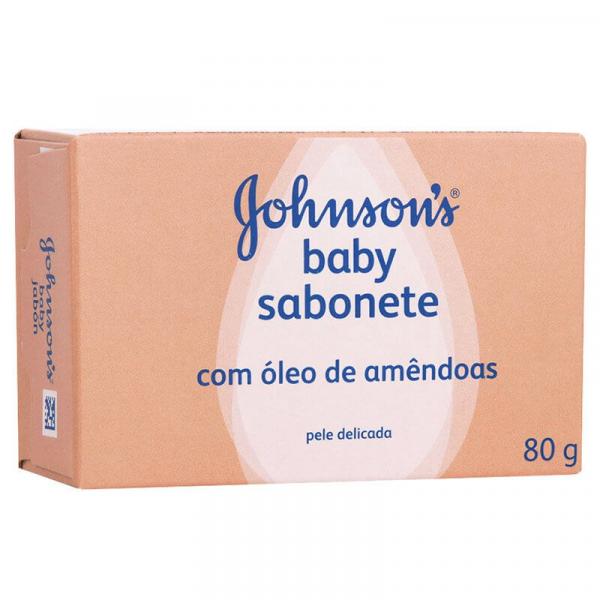 Sabonete em Barra Infantil Johnsons Baby Óleo de Amêndoas 80g - Johnson e Johnson