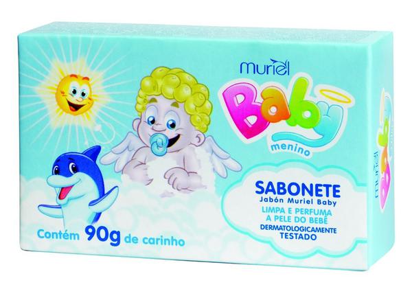 Sabonete em Barra Infantil para Bebês Muriel Menino 90g - Nova Muriel