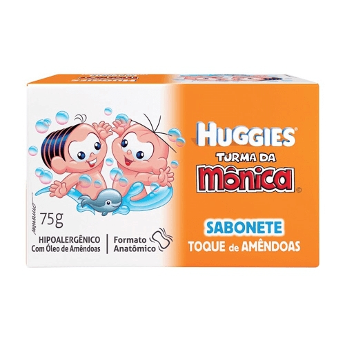 Sabonete em Barra Infantil Turma da Mônica 75g Toque de Amendoas - Sem Marca