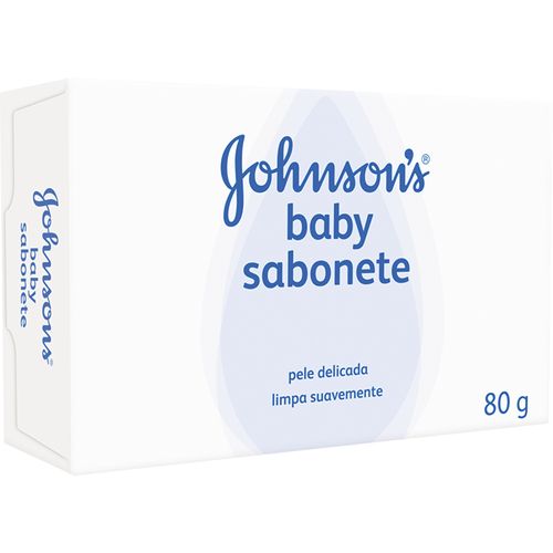 Sabonete em Barra Johnson's Baby Infantil Branco 80 G