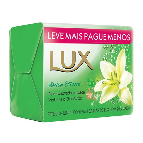 Sabonete em Barra Lux Brisa Floral Verde com 4 Unidades de 90g Cada Leve Mais Pague Menos