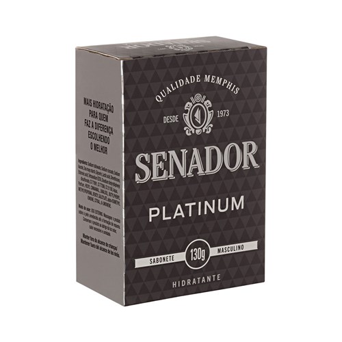 Sabonete em Barra Masculino Hidratante Senador Platinum - 130 G