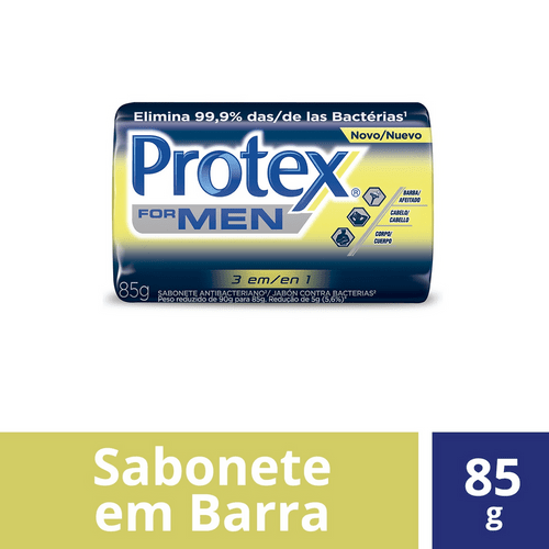 Sabonete em Barra Protex For Men 3 em 1 85g SAB PROTEX A-BACT 85G MEN 3EM1