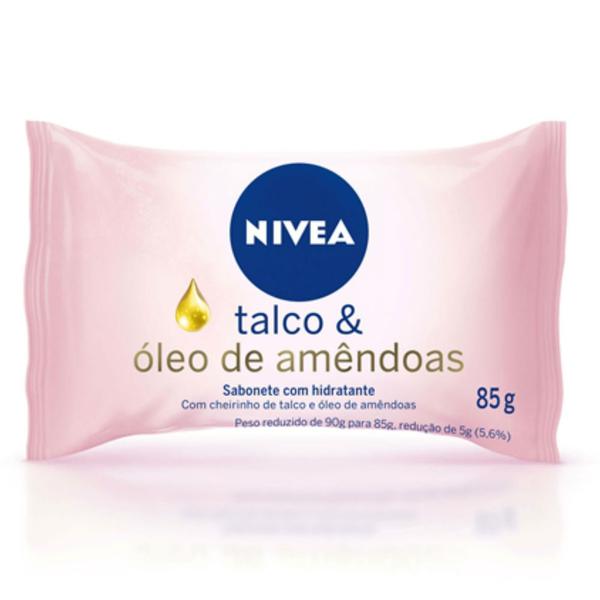 Sabonete em Barra Uso Diário Nivea 85g Talco e Oleo de Amendoas - Sem Marca