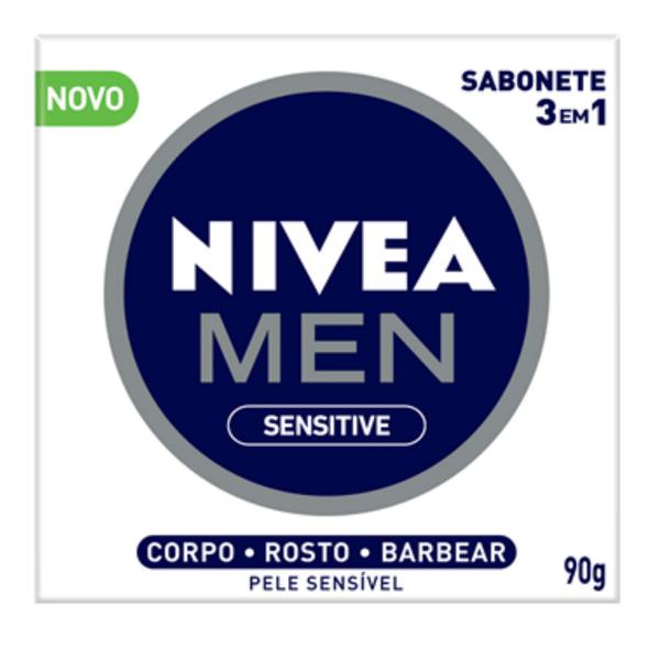 Sabonete em Barra Uso Diário Nivea 90g Men 3x1 Sensitive - Sem Marca
