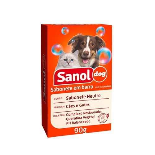 Sabonete em Barras para Cães Sanol Dog - Neutro - 90 Gramas