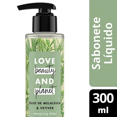 Sabonete Energizing Detox Mãos e Corpo Óleo de Melaleuca & Vetiver Love Beauty And Planet 300ml