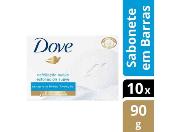 Sabonete Esfoliante Dove Esfoliação Suave - 90g 10 Unidades
