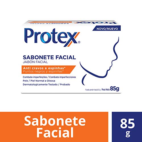 Sabonete Facial Protex, Anti Cravos e Espinhas, 85g