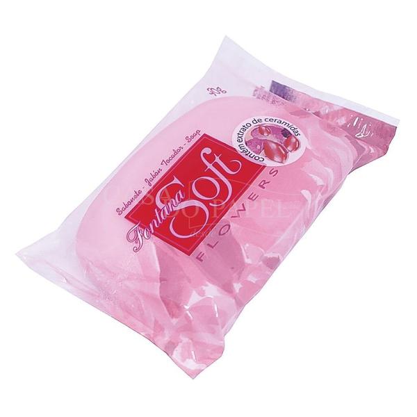 Sabonete Fontana Soft 90g Flowers Rosa com 12 Unidades