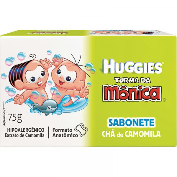 Sabonete Huggies Turma da Mônica Infantil Camomila e Aloe Vera Caixa 75 G