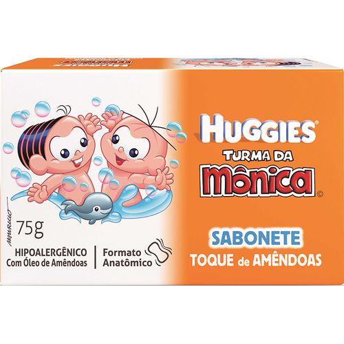 Sabonete Huggies Turma da Mônica Infantil Hidratação Caixa 75 G