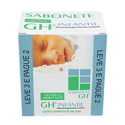 Sabonete Infantil GH Neutro e Hidratante Leve 3 Pague 2