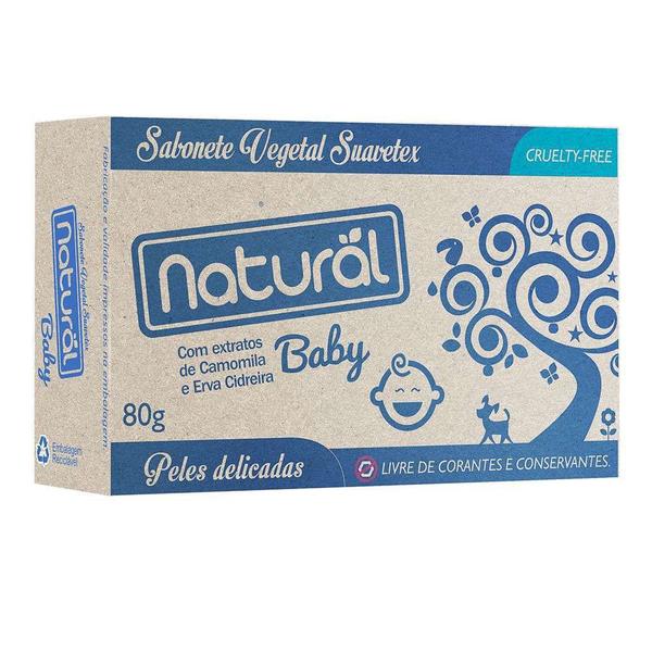 Sabonete Infantil Natural Baby de Camomila e Erva Cidreira, 80g - Orgânico Natural