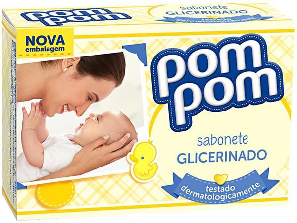 Sabonete Infantil Pom Pom Glicerinado - 80g - Pompom