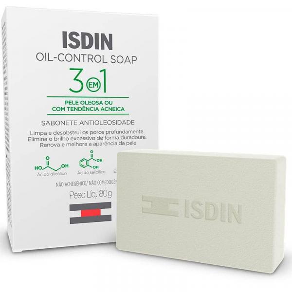 Sabonete Isdin Oil-Control 3 em 1 80g - Isdin Produtos F Ltda