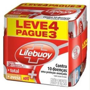 Sabonete Lifebuoy Antibacteriano Aveia + Total 90G Leve 4 Pague 3