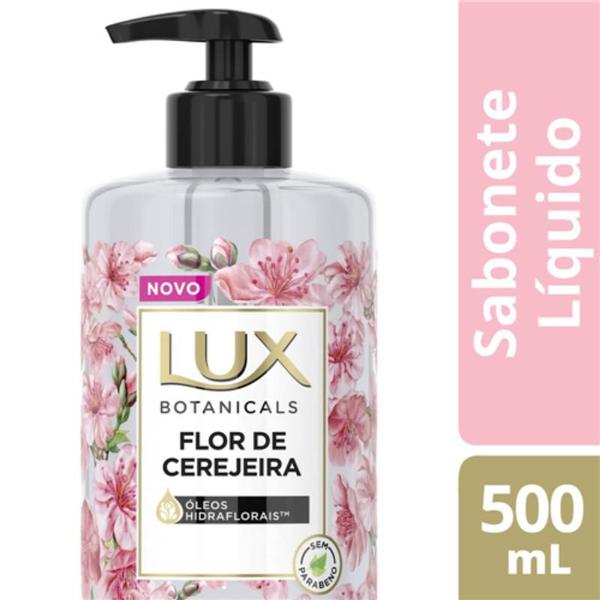 Sabonete Líq Mãos Glicerina Flor Cerejeira Lux Fr 500Ml