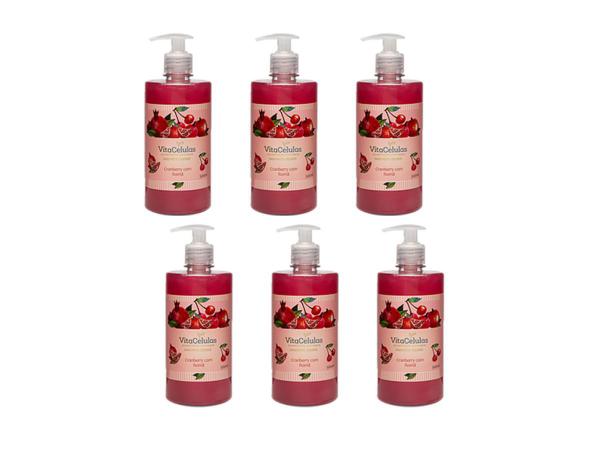 Sabonete Liquido 500ml Vitacelulas "Cranberry" - Kit 6un