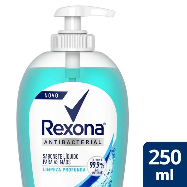 Sabonete Líquido Antibacterial Limpeza Profunda para as Mãos Rexona Frasco 250ml