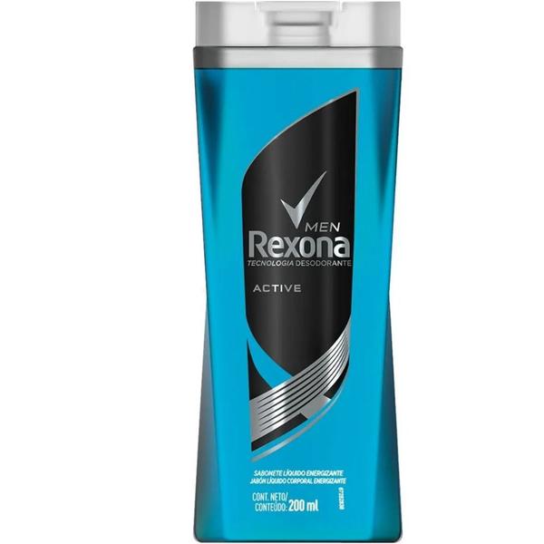 Sabonete Líquido Antibacteriano 200ml Rexona Active. Elimina 99,9% das Bactérias. - Unilever