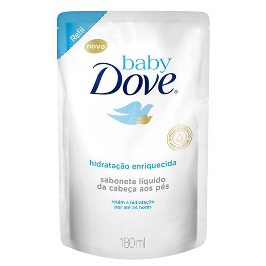 Sabonete Líquido Baby Dove Hidratação Enriquecida Refil 180 Ml