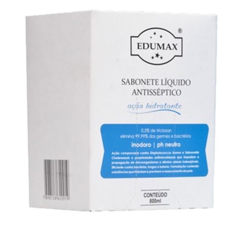 Sabonete Líquido Bactericida Antisseptico 800ml Refil P/ Saboneteira - Edumax