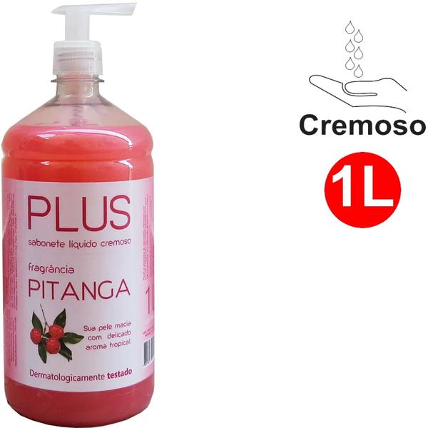 Sabonete Líquido Cremoso Pitanga Plus Frasco C/ 1 Litro com Válvula Pump - Trilha