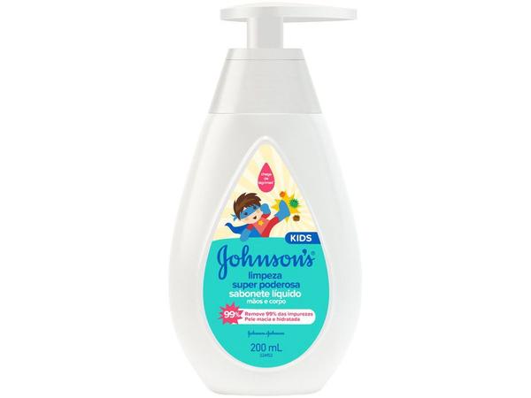Sabonete Líquido Infantil Johnsons Kids - Limpeza Super Poderosa 200ml